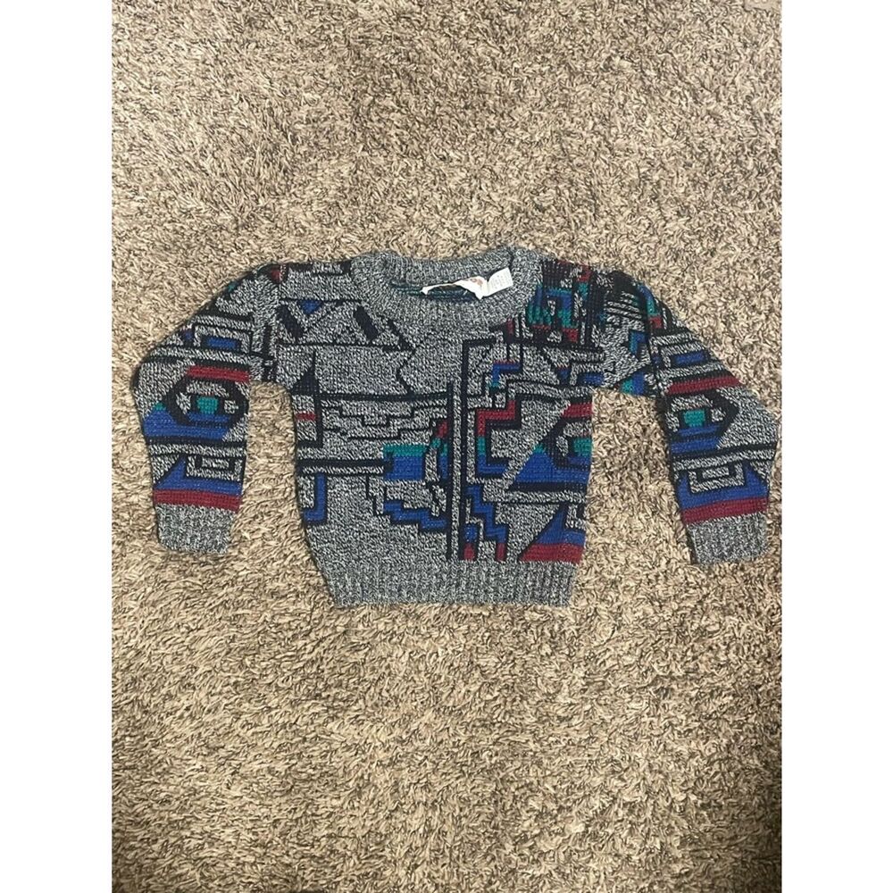 McGregor vintage Kids Gray Geometric print Sweater sz 2T